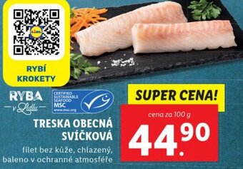 Lidl TRESKA OBECNÁ SVÍČKOVÁ nabídka