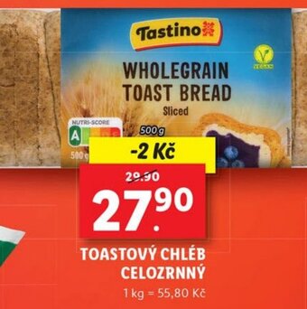 Lidl TOASTOVÝ CHLÉB CELOZRNNÝ nabídka