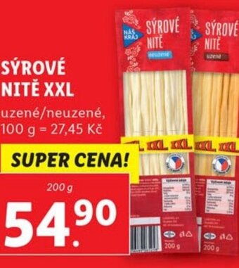 Lidl SÝROVÉ NITĚ XXL nabídka