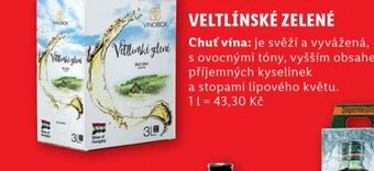 Lidl VELTLÍNSKÉ ZELENÉ nabídka