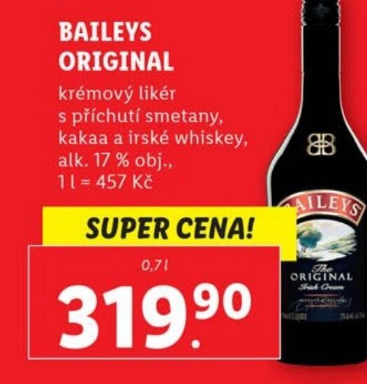 BAILEYS ORIGINAL nabídky v Lidl