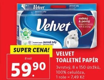 Lidl VELVET TOALETNÍ PAPÍR nabídka