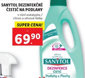 Lidl SANYTOL DEZINFEKČNÍ ČISTIČ NA PODLAHY nabídka