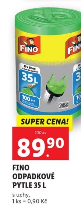 Lidl FINO ODPADKOVÉ PYTLE 35 L nabídka