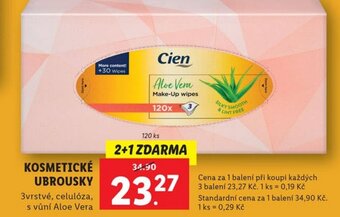 Lidl Cien KOSMETICKÉ UBROUSKY nabídka
