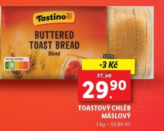 Lidl TOASTOVÝ CHLÉB MÁSLOVÝ nabídka