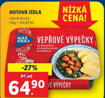 Lidl HOTOVÁ JÍDLA nabídka