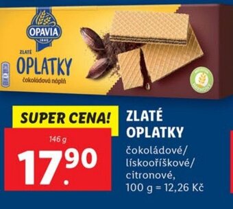 Lidl ZLATÉ OPLATKY nabídka