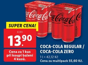Lidl COCA-COLA REGULAR / COCA-COLA ZERO nabídka