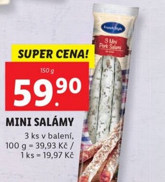 Lidl MINI SALÁMY nabídka