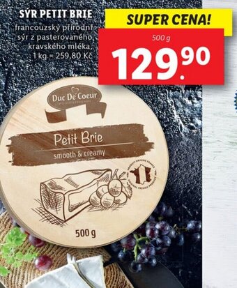 Lidl SÝR PETIT BRIE nabídka