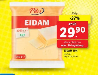 Lidl Pilos EIDAM 30% nabídka