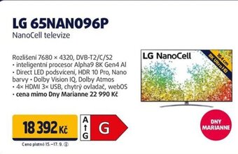 Datart LG 65NAN096P NanoCell televize nabídka