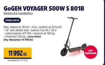 Datart GOGEN VOYAGER 500W S 801B Elektrická koloběžka nabídka