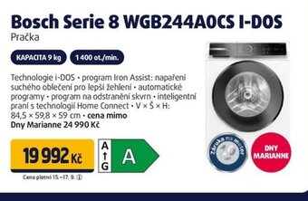 Datart Bosch Serie 8 WGB244A0CS I-DOS Pračka nabídka