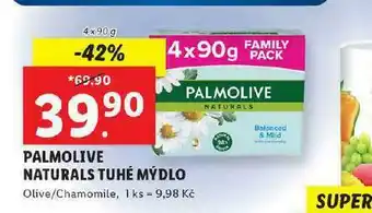 Lidl Paslmolive naturals tuhé mýdlo nabídka