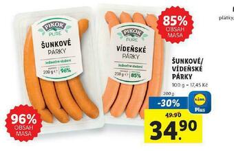 Lidl Šunkové / vídeňské párky nabídka