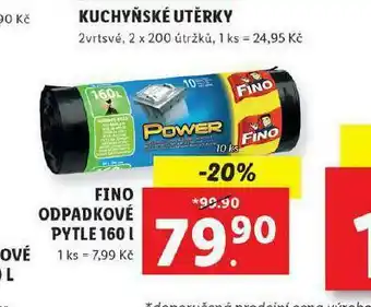 Lidl Fino odpadkové pytle 160 l nabídka