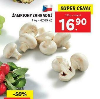 Lidl Žampiony zahradní nabídka