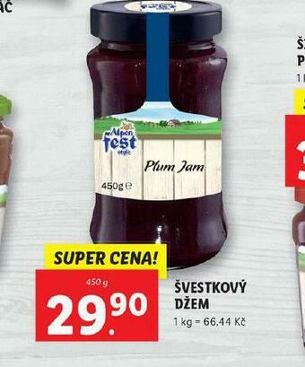 Lidl Švestkový džem nabídka