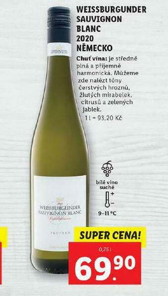 Lidl Weissburgunder sauvignon blanc 2020 německo nabídka
