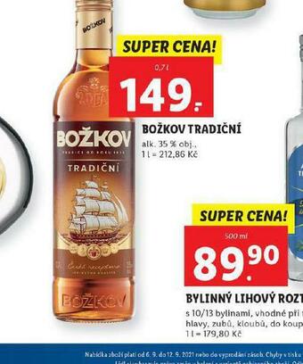 Lidl Božkov tradiční nabídka