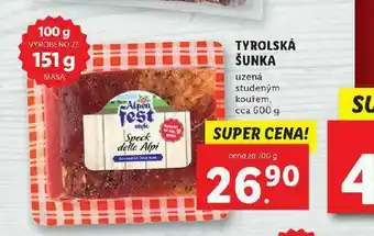 Lidl Tyroslká šunka nabídka