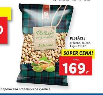 Lidl Pistácie pražené, solené nabídka