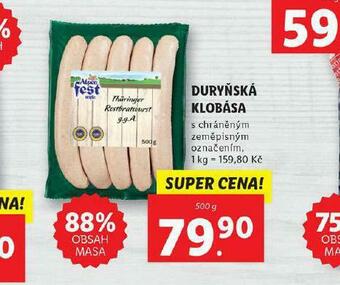 Lidl Duryňská klobása nabídka