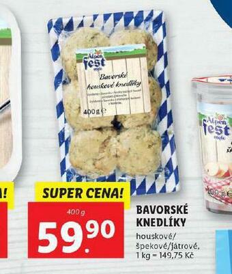 Lidl Bavorské knedlíky nabídka