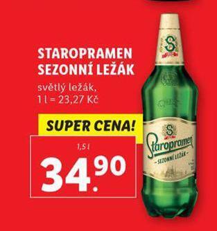 Lidl Pivo staropramen nabídka