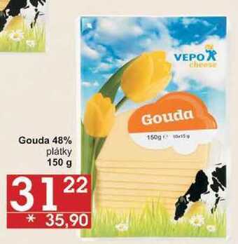 Jip Gouda 48% plátky, 150 g nabídka