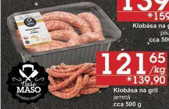 Jip Klobása na gril jemná, 1 kg nabídka