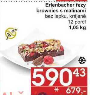 Jip Erlenbacher řezy brownies s malinami bez lepku, krájené 12 porcí, 1,05 kg nabídka