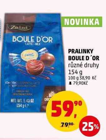 Penny Market Pralinky boule d'or různé druhy 154 g nabídka