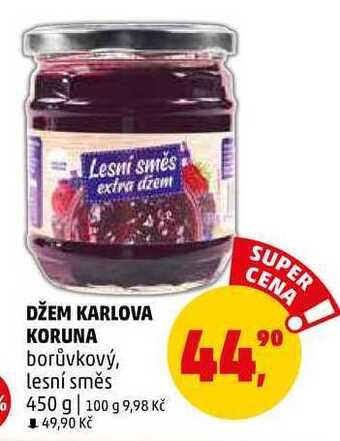 Penny Market Džem karlova koruna borůvkový, lesní směs 450 g nabídka