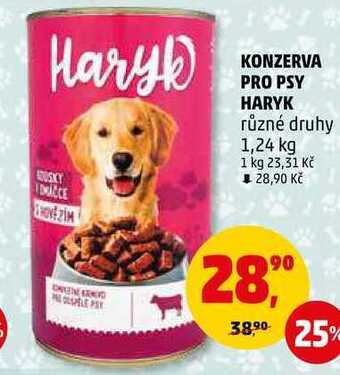 Penny Market Konzerva pro psy haryk různé druhy 1,24 kg nabídka