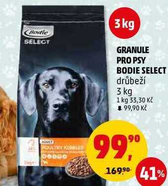 Penny Market Granule pro psy bodie select drůbeží 3 kg nabídka