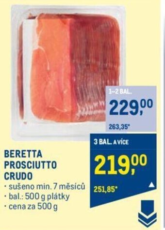 Makro BERETTA PROSCIUTTO CRUDO nabídka