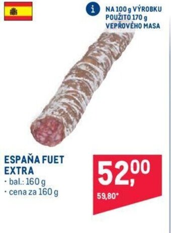 Makro ESPAÑA FUET EXTRA nabídka