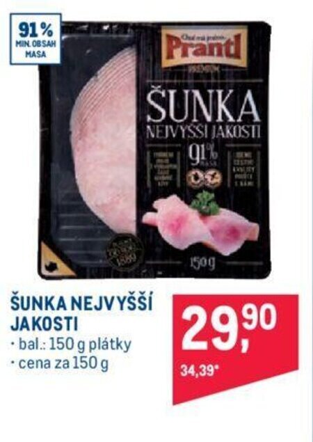 Makro ŠUNKA NEJVYŠŠÍ JAKOSTI nabídka