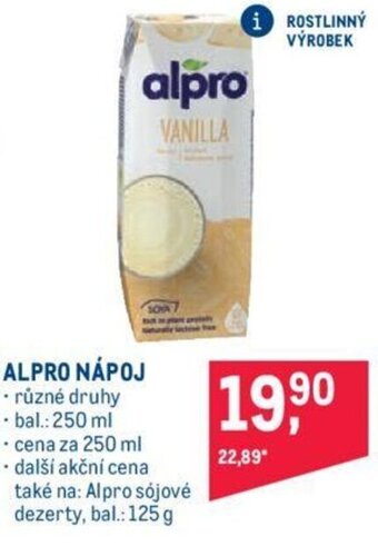 Makro ALPRO NÁPOJ nabídka