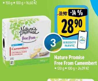 Albert Nature promise free from camembert 120 g nabídka