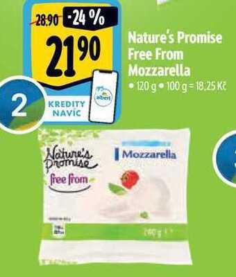 Albert Nature's promise free from mozzarella 120 g nabídka