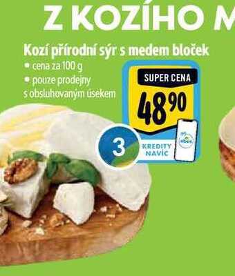 Albert Kozí přírodní sýr s medem bloček 100 g nabídka
