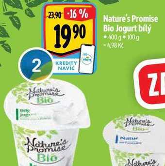 Albert Nature's promise bio jogurt bílý 400 g nabídka