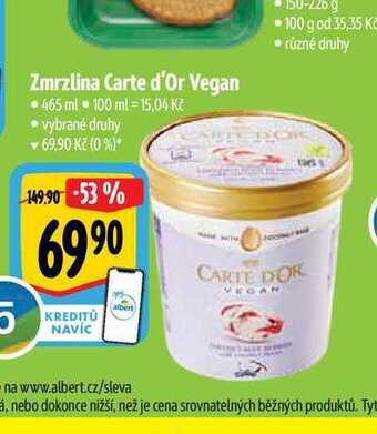 Albert Zmrzlina carte d'or vegan • 465 ml nabídka