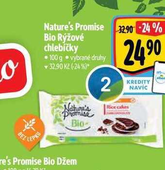 Albert Nature's promise bio rýžové chlebíčky • 100 g nabídka