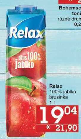 Jip Relax 100% jablko, 1 l nabídka
