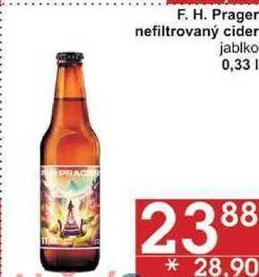 Jip F. h. prager nefiltrovaný cider jablko, 0,33 l nabídka